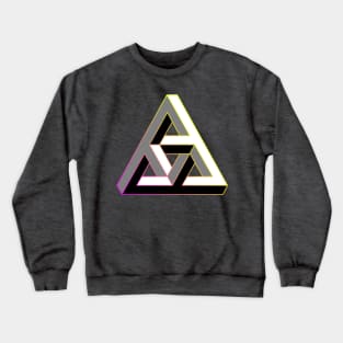 Even more impossible triangle with magenta to yellow gradient edge Crewneck Sweatshirt